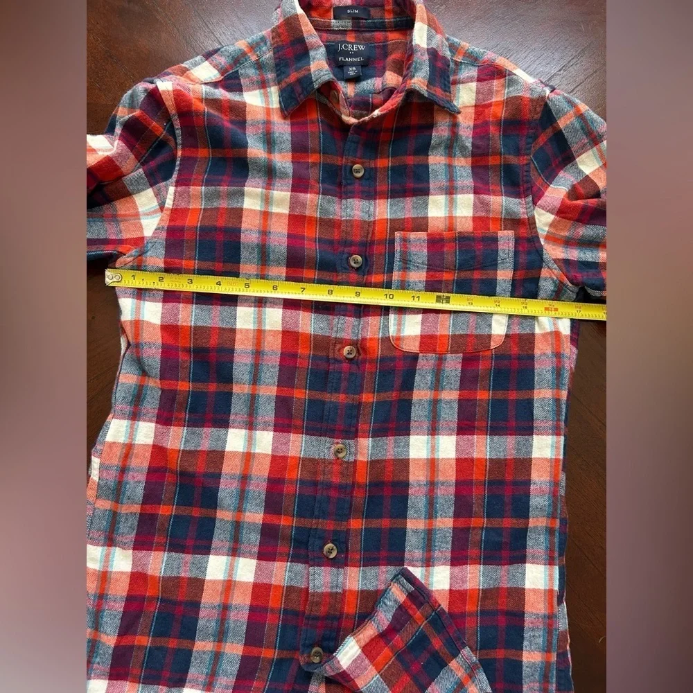 J. CREW Women  Plaid Button-Up Shirt size XS slim